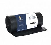 3308 Пакеты USMA для мусора повышенной прочности (ПНД) черные, 30 л, 1 рулон / 20 пакетов