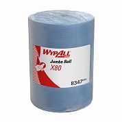 8347 WypAll® X80 Протирочный материал - Большой рулон / Голубой/ синий 475 листов (ех 8374)