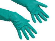 100224 Перчатки нитриловые универсальные Vileda Professional зеленые, размер L