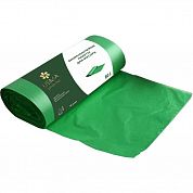 6060 Биоразлагаемые пакеты для мусора USMA (ПНД) зеленые, 60 л, 1 рулон / 20 пакетов